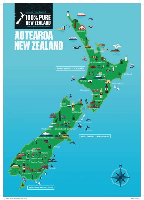 tourist map of new zealand.